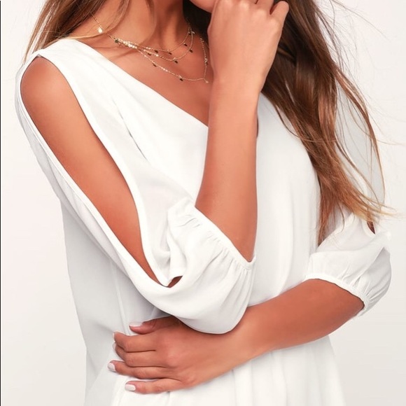 IVORY LONG SLEEVE DRESS - Picture 2 of 8